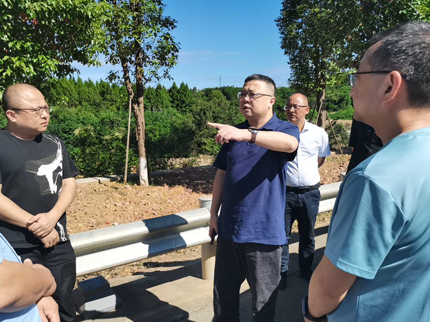 圖3：集團(tuán)黨委委員、副總經(jīng)理倪丹督導(dǎo)二環(huán)路沿線(xiàn)景觀提質(zhì)工程施工安全